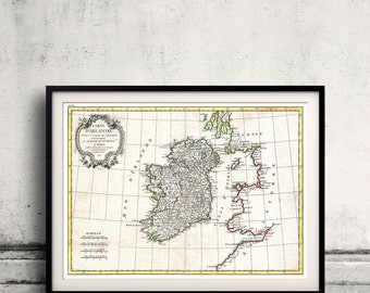 Map of Ireland - Bonne - 1771 - SKU 0271