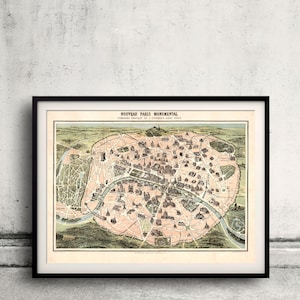 Map of Nouveau Paris monumental - 1878 - SKU 0273