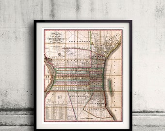 Map of Philadelphia - Pennsylvania - 1830 - SKU 0204