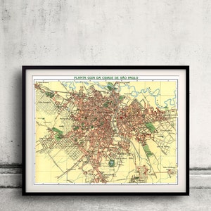 Map of the city of Sao Paulo - 1913 - SKU 0294