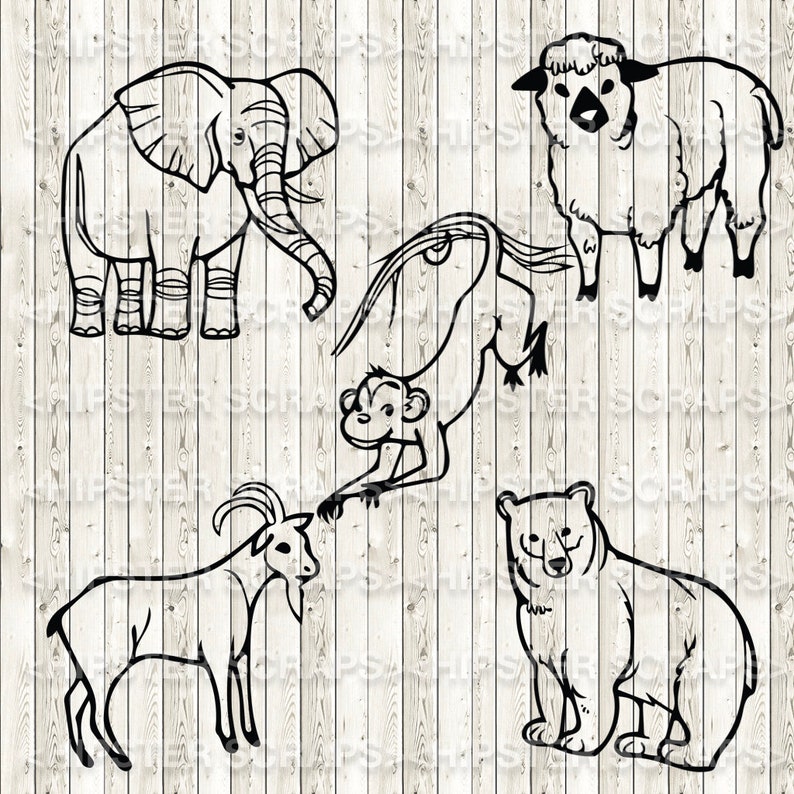 Download Svg Jpeg Png 21 Vintage Animal Digital Stamps Vintage Animal Line Art Vintage Coloring Page Vintage Animal Instant Download Clip Art Art Collectibles