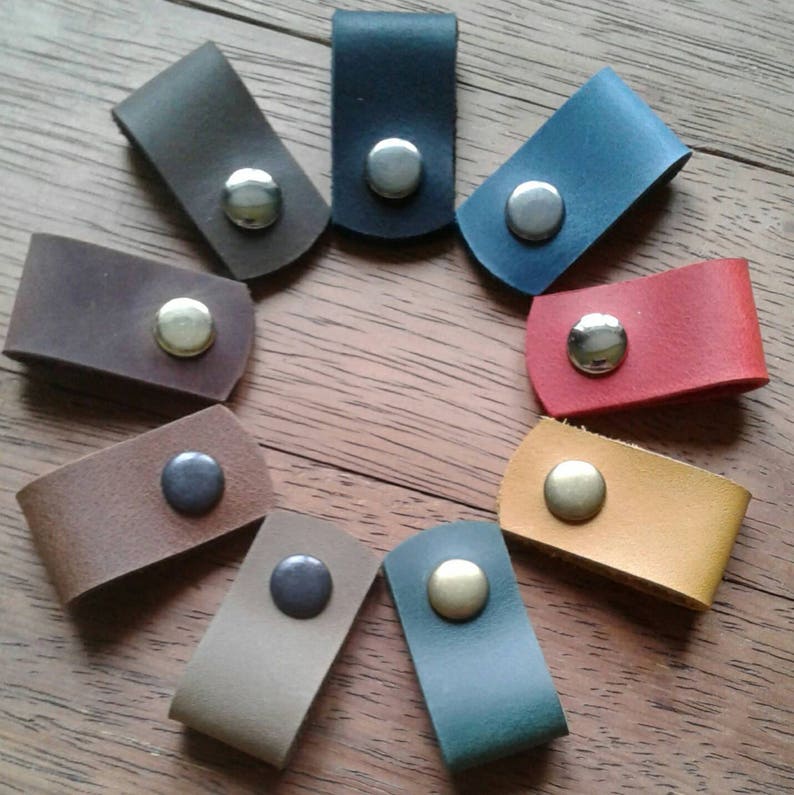 Leather Cable Organizer Headphone Holders Handmade Iphone Etsy