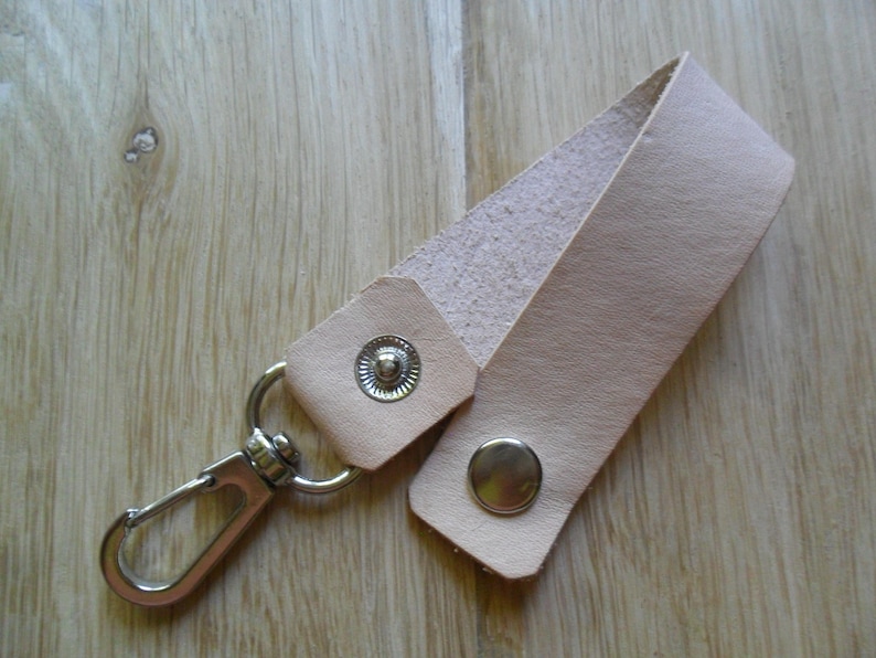 Leather strap keychain with swivel snap hooks Belt loop key Etsy