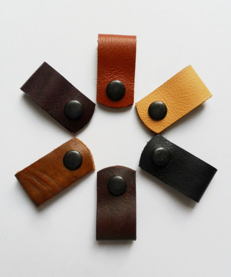 Leather Headphone Holder Cord Keeper Earphone Organizer Cable Etsy