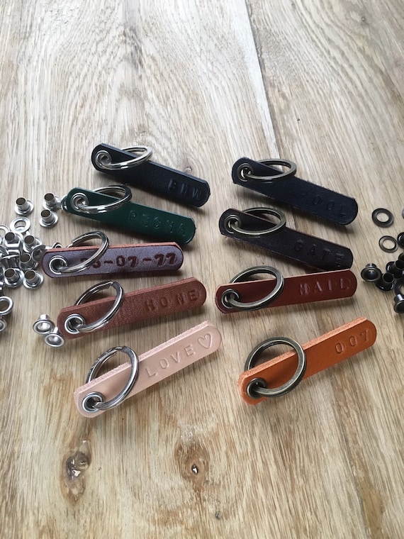 Personalized Leather Key Fobs Wholesale Keychain Office Etsy