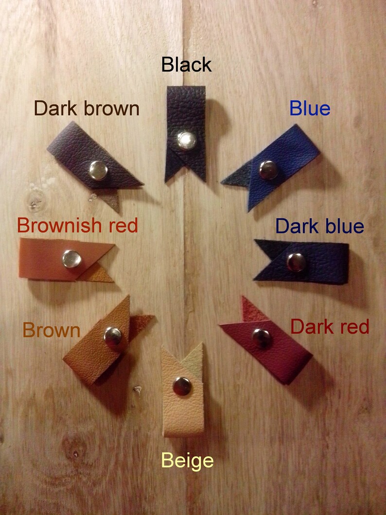 Earphone cord organizer Leather cord tidy Earphone clips Etsy