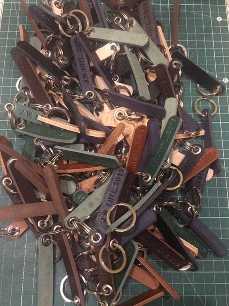 Personalized Leather Key Fobs Wholesale Keychain Office Etsy