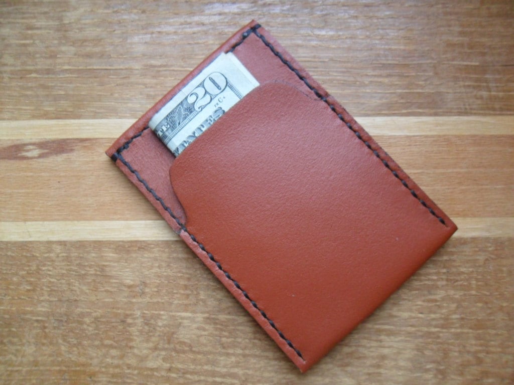 Leather credit card holder Leather credit card case Thin Etsy