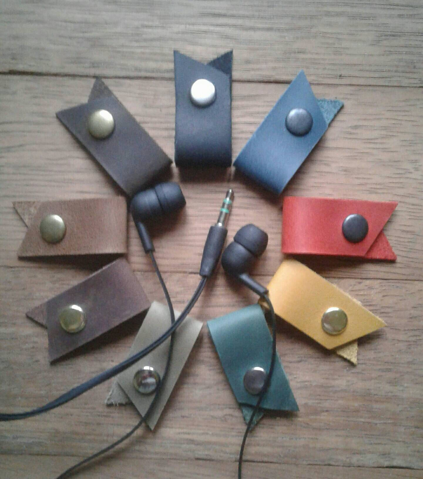 Leather cord holder Cord keeper Cable organizers Leather cord Etsy