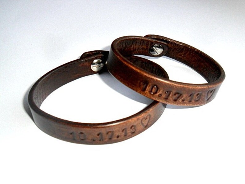 2x Best friends bracelets Cuff leather bracelets BFF bracelet His Hers Bracelets Wedding anniversary gift Personalized engraved wristband