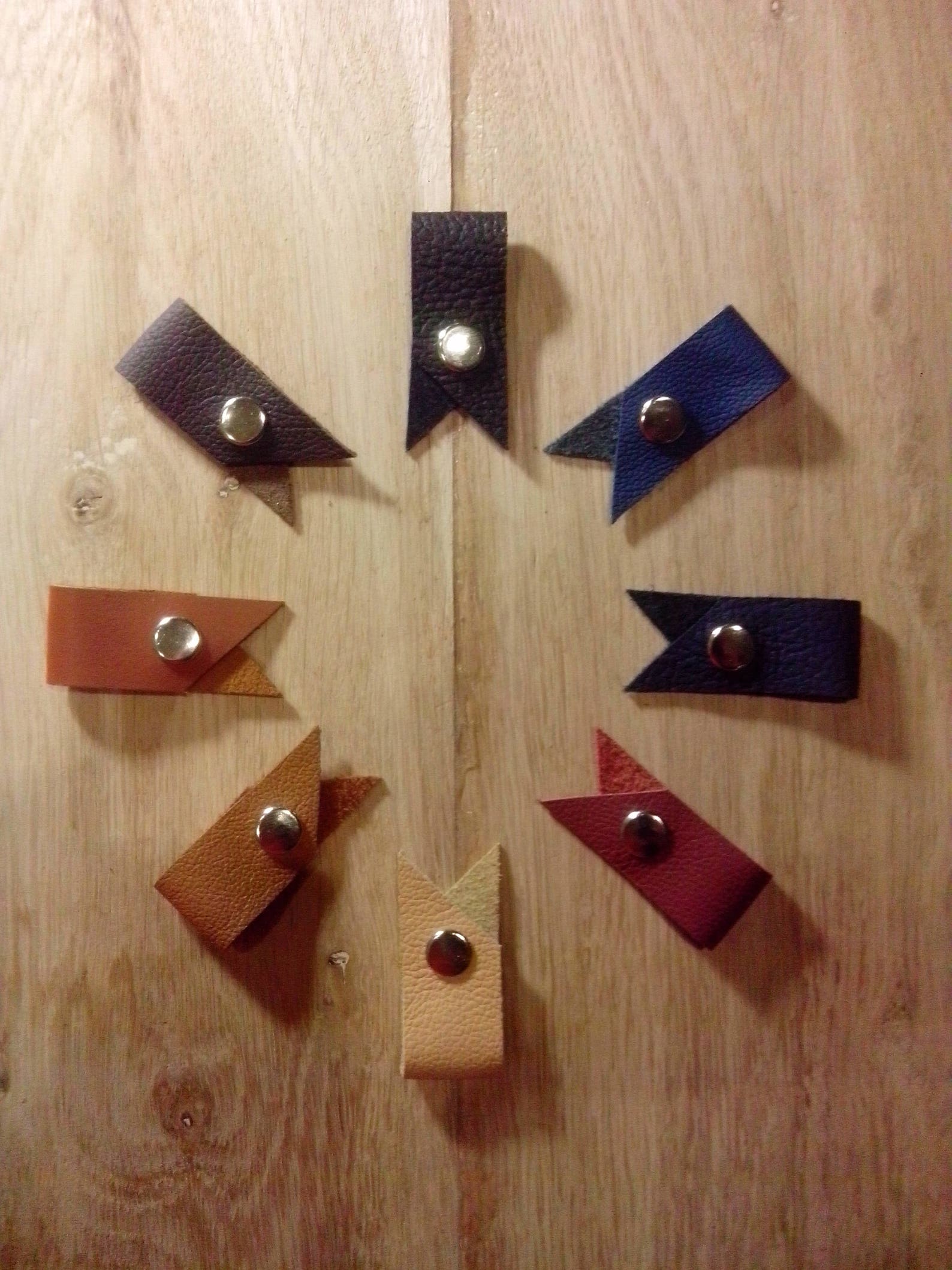 Earphone cord organizer Leather cord tidy Earphone clips Etsy