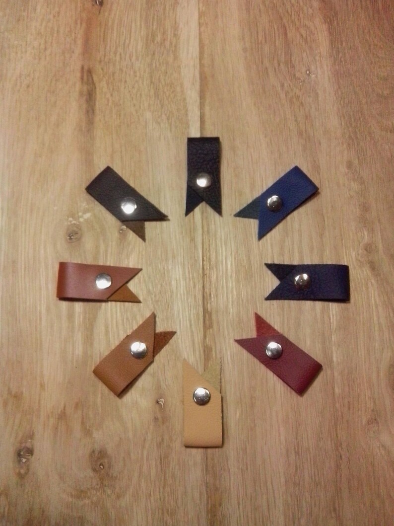 Earphone cord organizer Leather cord tidy Earphone clips Etsy