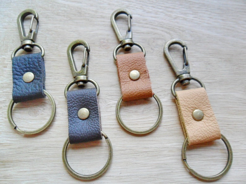 Black leather keyfob Leather strap key chain Small leather Etsy