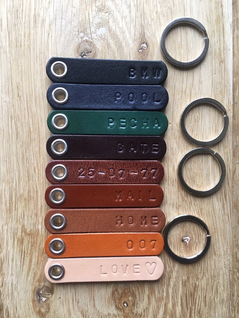 Personalized Leather Key Fobs Wholesale Keychain Office Etsy
