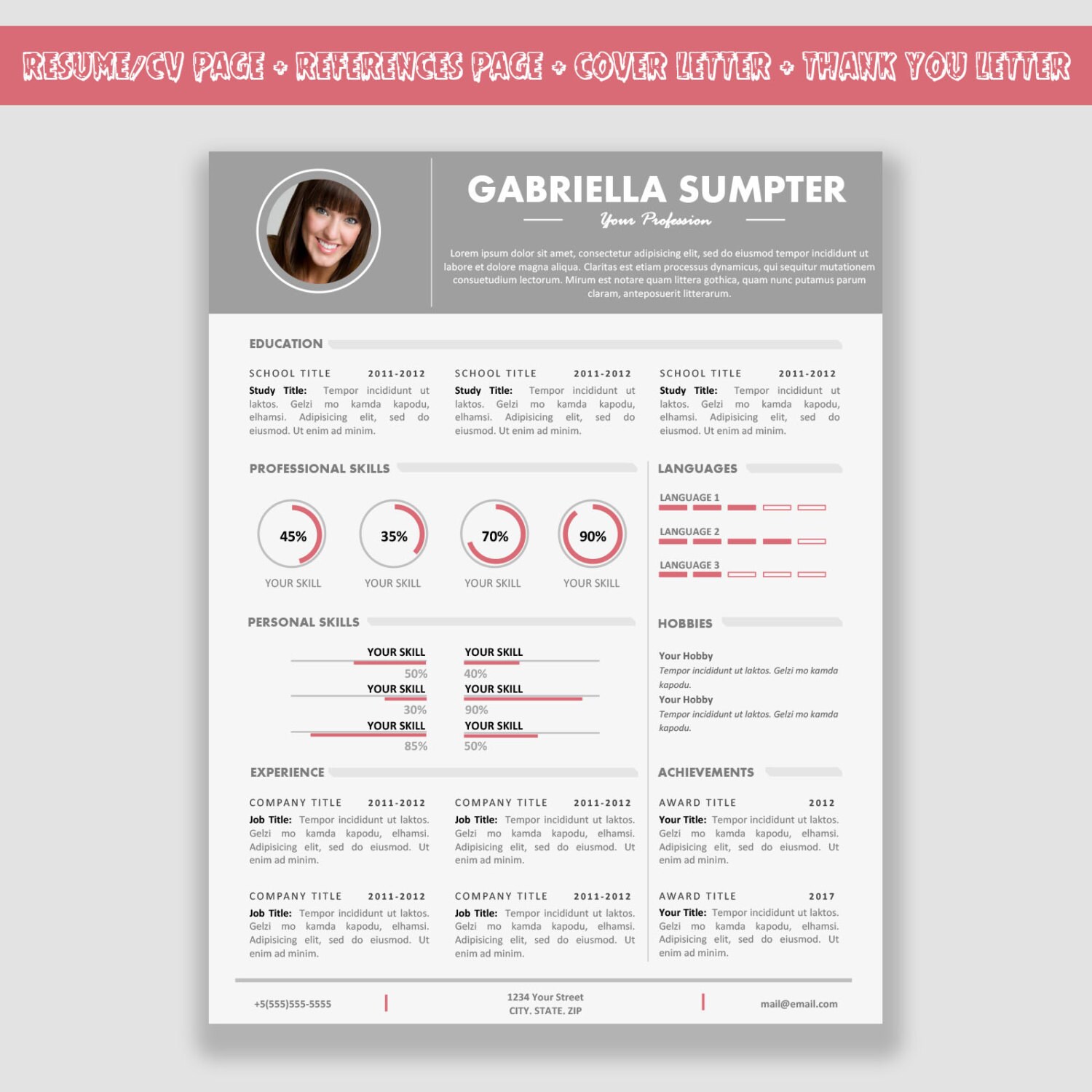 Modèle de CV créatif / modèle de CV lettre de motivation 
