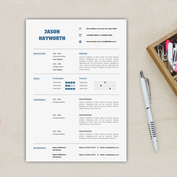 modern resume template free