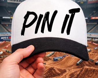 Embroidered White Dirt Bike Hat – BMX Track Cap