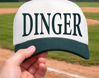 Vintage Dinger Baseball Hat – Puff Embroidery Bills