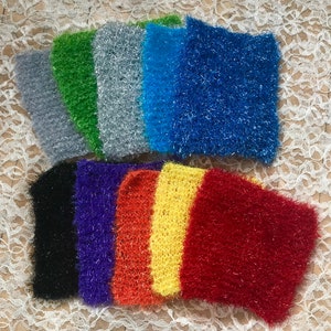 Set of 5 Scrubby Dishcloths or Exfoliating Face Cloths - Choice of Color Combos