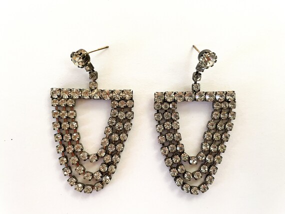 Clear Rhinestone earrings - image 1