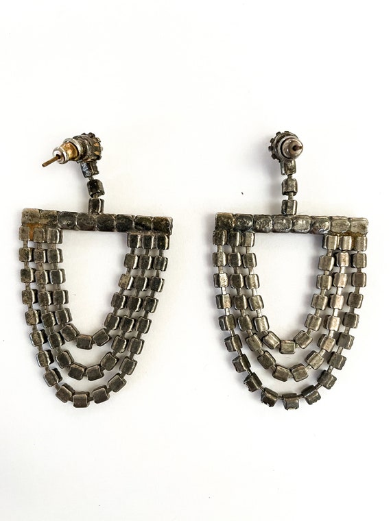 Clear Rhinestone earrings - image 2