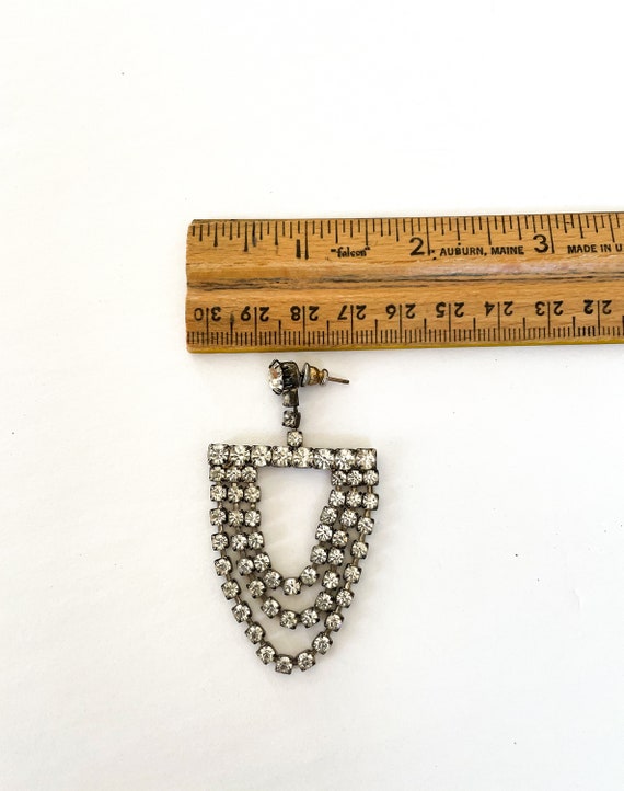 Clear Rhinestone earrings - image 4