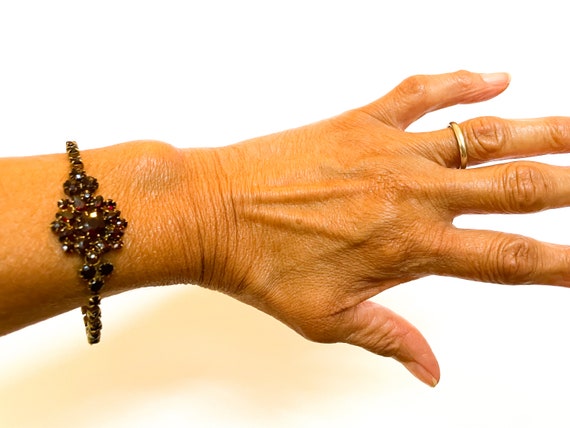Ruby red flower bracelet - image 3