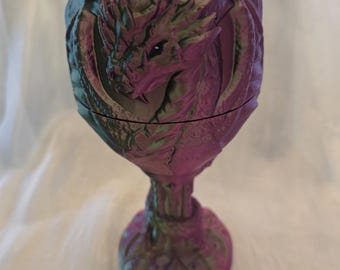 Dragonscale Goblet Chalice - in any color you like - metal wine tumbler included