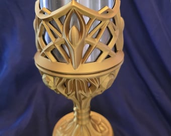 Royal Goblet Chalice - in any color you like - metal wine tumbler included
