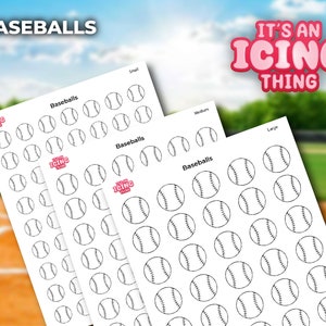 Baseballs Royal Icing Transfer Sheet