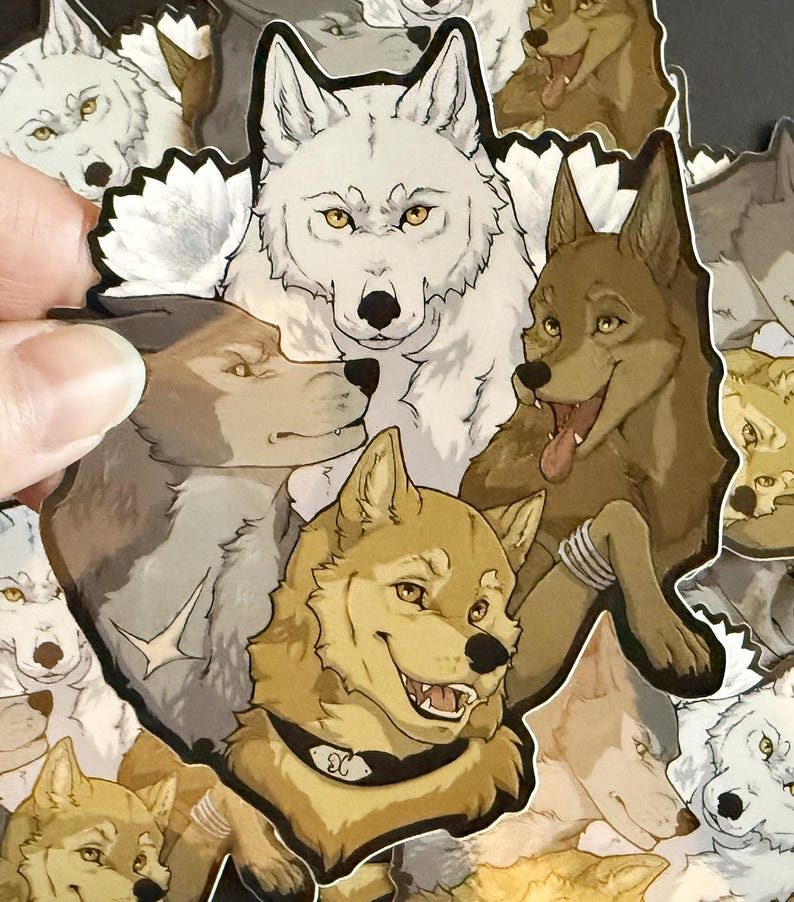 Running Wolf Sticker Wolf's Rain Sticker - Etsy