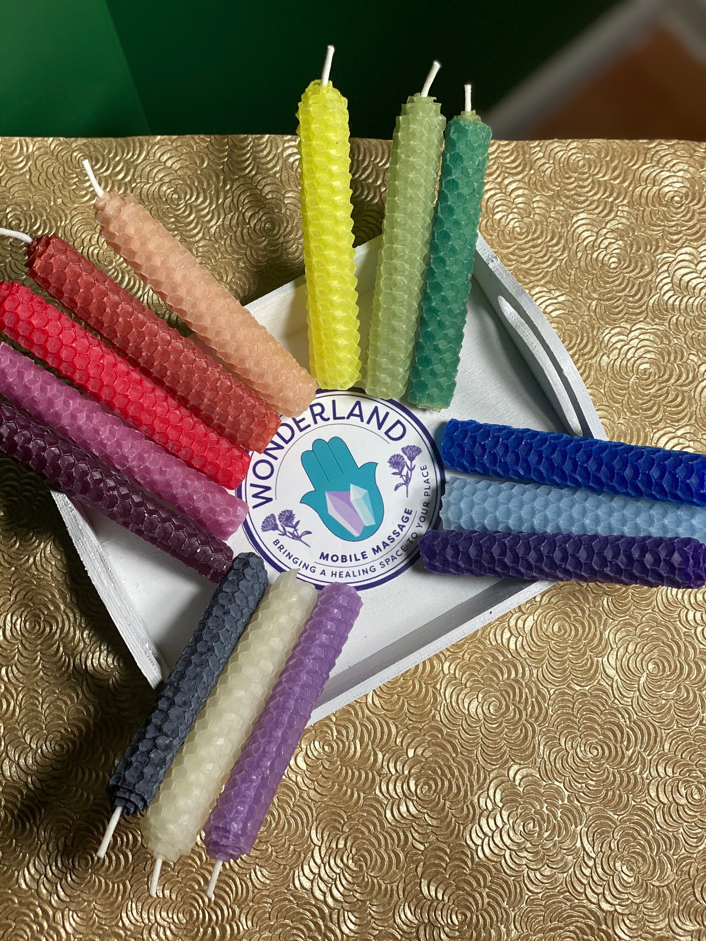 Set of 2 Beeswax Chime Candles Unscented Etsy