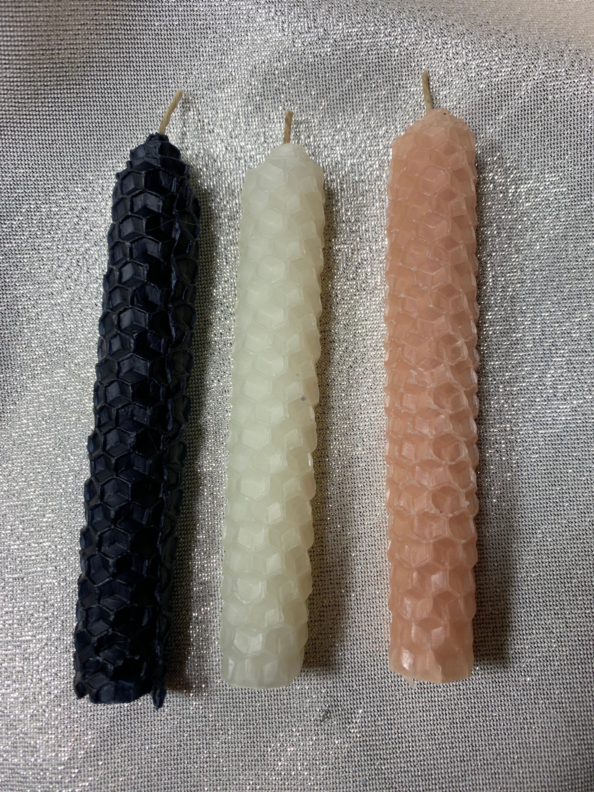 Set of 2 Beeswax Chime Candles Unscented Etsy
