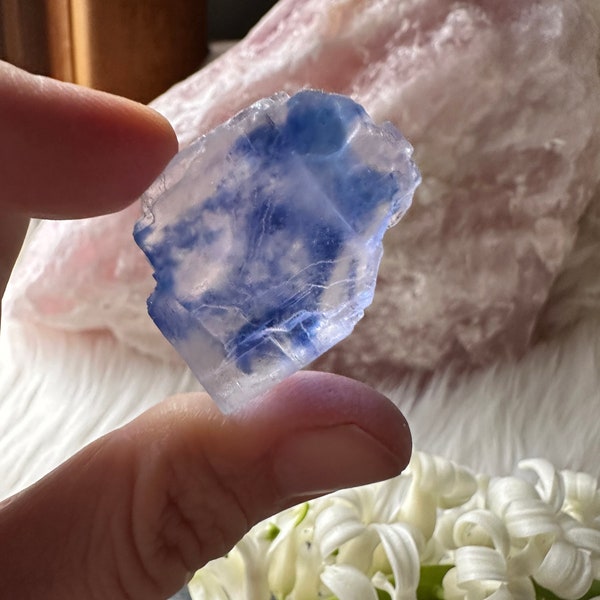 Blue Halite Gemstone Specimen From Saskatchewan/ Rare Blue Halite Gemstone