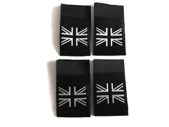 100 Woven Union Jack Union Flag Woven Labels Woven Garment Clothing Label 20mm