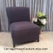 Slipcover Dark Gray Suede Stretch Chair Cover for Armless Chair, Slipper Chair, Accent Chair, Parsons Chair, Side Chair,Beige 