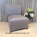 Slipcover Light Gray Suede Chair Cover for Armless Chair, Slipper Chair, Armless Accent Chair, Parsons Chair, Side Chair, Many Colors! 