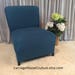 Slipcover Teal Suede Chair Cover for Armless Chair, Slipper Chair, Armless Accent Chair, Parsons Chair, Side Chair, Accent Chair 