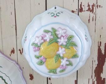 Vintage Le Cordon Bleu Lemon Ceramic Mold: French Country Kitchen Decor