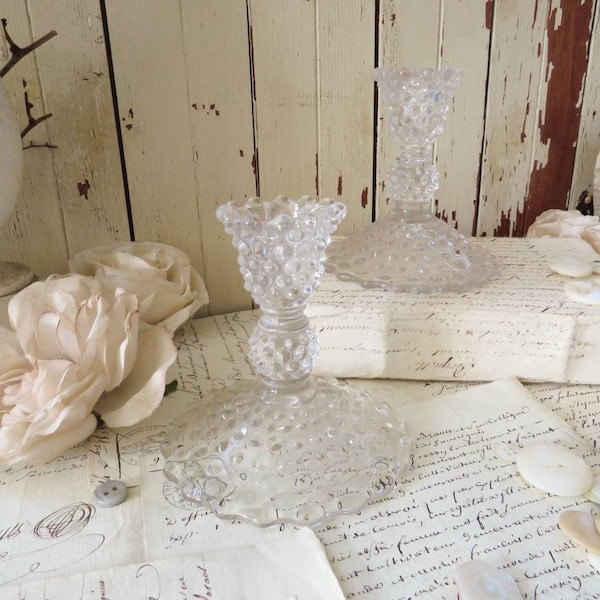 Hobnail Candle Holder Etsy