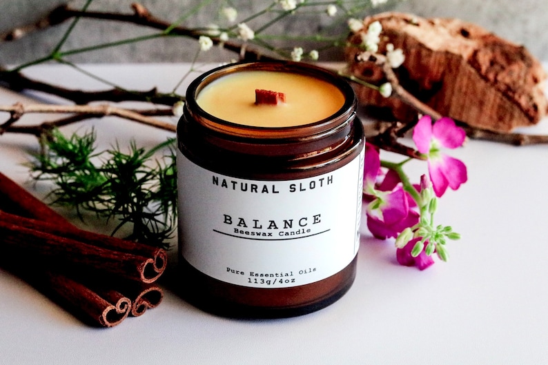 Balance Beeswax Candle with Essential Oils and MADE SAFE® Certified