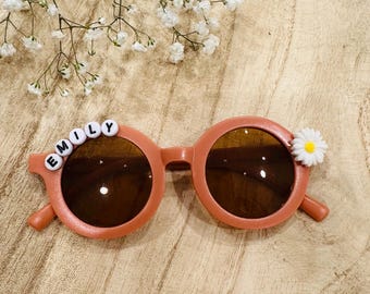 Floral, Unicorn Girls Personalized Name Sunglasses |Toddler Gift | Kids Gift | Babies Gift | Baby Girl Personalized Birthday Gift Sunglasses