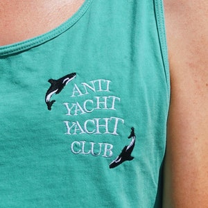 Sink The Rich Orca Uprising Tank Top Embroidered Ship Sinking Killer Whales Revolution Funny Boat Attack  Orcanize Anti Yacht Gift for Men