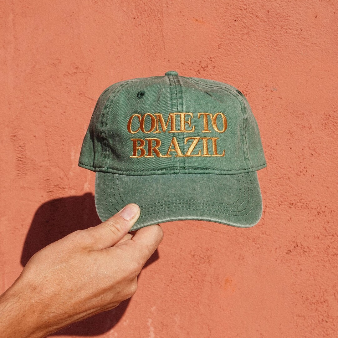 CAMPELLE Handmade in Brazil Embroidered Cannes Hat Blue Pop-ups will always have my heart ? It main image 4