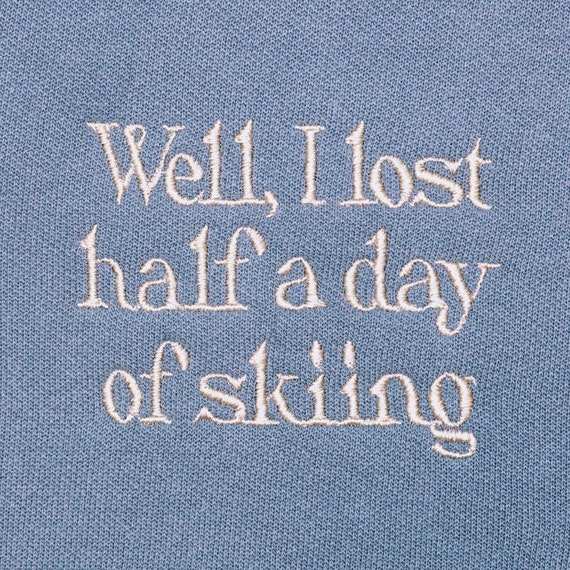 Embroidered Gwyneth Paltrow Ski Trial Quarter Zip Sweatshirt, Internet Meme