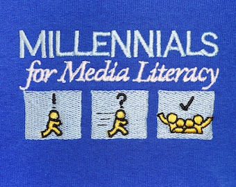 Millennials For Media Literacy Sweater or Shirt | Funny Political Gift | Millennial Humor Comfort Colors | AOL Y2K Aesthetic Book Lovers