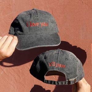 I Love You / It'll Pass Embroidered Reversible Dad Hat | Funny TV Gift | Hot Priest Quote British Dramedy Inspired Cap | Sad Girl Aesthetic