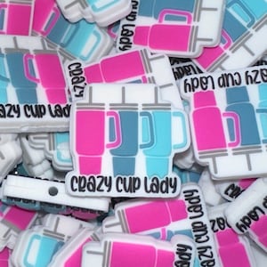 271 Crazy Cup Lady Silicone Focal Beads