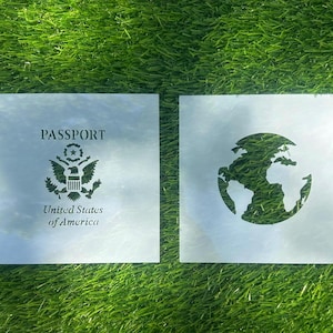 Passport/World Stencil