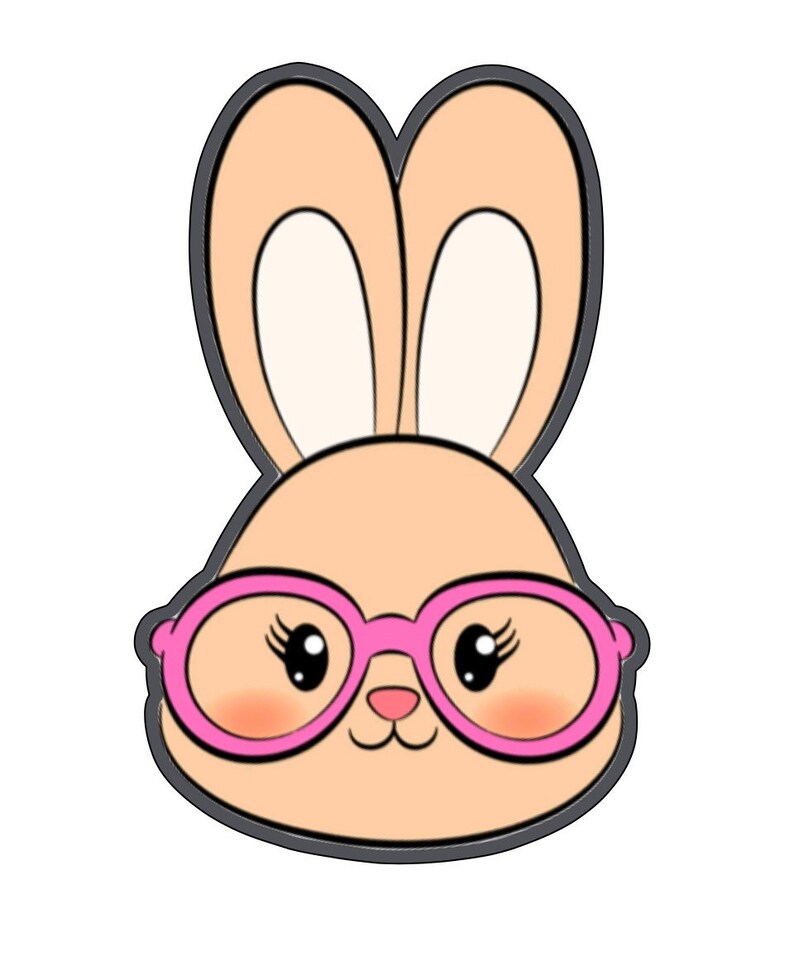 Nerdy Bunny Cookie Cutter/fondant Cutter Etsy